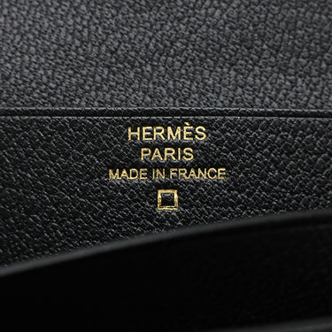 エルメス HERMES ベアンスフレ ブラック アリゲーターマット 長財布 ゴールド金具 新品 未使用 黒 クロコ 二つ折り財布