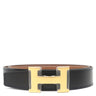 エルメス HERMES コンスタンスH ブラック×ゴールド トゴ ボックスカーフ #80 ベルト ゴールド金具 新品 未使用 Hバックル リバーシブル