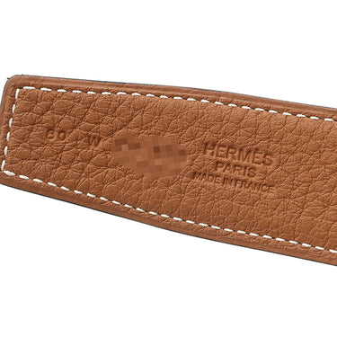 エルメス HERMES コンスタンスH ブラック×ゴールド トゴ ボックスカーフ #80 ベルト シルバー金具 新品 未使用 Hバックル リバーシブル
