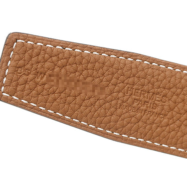 エルメス HERMES コンスタンスH ブラック×ゴールド トゴ ボックスカーフ #85 ベルト ピンクゴールド金具 新品 未使用 Hバックル リバーシブル PG RG