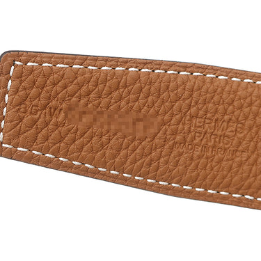 エルメス HERMES コンスタンスH ブラック×ゴールド トゴ ボックスカーフ #85 ベルト シルバー金具 新品 未使用 茶 Hバックル リバーシブル