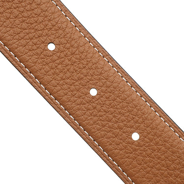 エルメス HERMES コンスタンスH ブラック×ゴールド トゴ ボックスカーフ #85 ベルト シルバー金具 新品 未使用 Hバックル リバーシブル