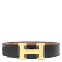 エルメス HERMES コンスタンスH ブラック×ゴールド トゴ ボックスカーフ #85 ベルト ゴールド金具 新品 未使用 Hバックル リバーシブル
