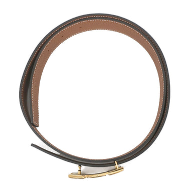 エルメス HERMES コンスタンスH ブラック×ゴールド トゴ ボックスカーフ #85 ベルト ゴールド金具 新品 未使用 Hバックル リバーシブル