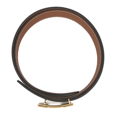 エルメス HERMES コンスタンスH ブラック×ゴールド トゴ ボックスカーフ #85 ベルト マットゴールド金具 新品 未使用 Hバックル ベルトバックル レザーベルト キット