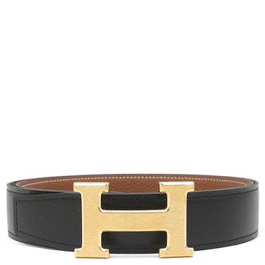 エルメス HERMES コンスタンスH ＃90 ブラック×ゴールド ボックスカーフ トゴ #90 ベルト マットゴールド金具 新品 未使用 黒 茶 Hバックル ベルトバックル レザーベルト キット 38