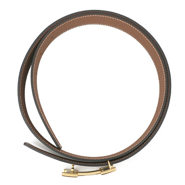 エルメス HERMES コンスタンスH ＃90 ブラック×ゴールド ボックスカーフ トゴ #90 ベルト ゴールド金具 新品 未使用 黒 茶 Hバックル ベルトバックル レザーベルト キット 38