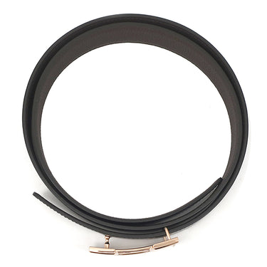 エルメス HERMES コンスタンスH ＃90 ブラック×ショコラ ボックスカーフ トゴ #90 ベルト ピンクゴールド金具 新品 未使用 黒 茶 Hバックル PG RG ローズゴールド金具