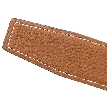 エルメス HERMES コンスタンスH ＃90 ブラック×ゴールド トゴ ボックスカーフ #90 ベルト マットシルバー金具 新品未使用 Hバックル ベルトバックル レザーベルト キット