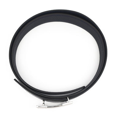 エルメス HERMES コンスタンスH ＃95 ブラック×ブルーニュイ ボックスカーフ トゴ #95 ベルト マットシルバー金具 新品 未使用 黒 紺 Hバックル ベルトバックル レザーベルト キット