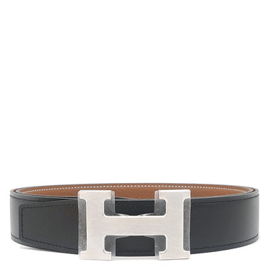 エルメス HERMES コンスタンスH ＃95 ブラック×ゴールド トゴ ボックスカーフ #95 ベルト シルバー金具 新品未使用 Hバックル ベルトバックル レザーベルト キット