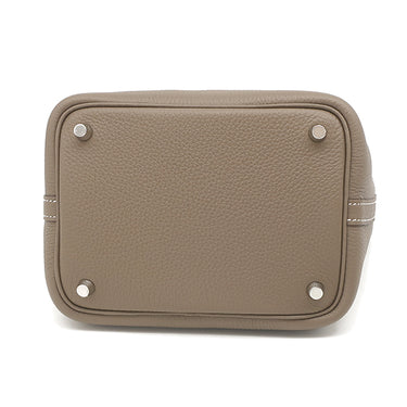 エルメス HERMES ピコタンロックPM エトゥープ トリヨンクレマンス ハンドバッグ シルバー金具 新品 未使用 グレージュ