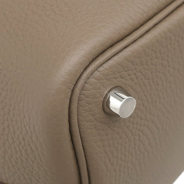 エルメス HERMES ピコタンロックPM エトゥープ トリヨンクレマンス ハンドバッグ シルバー金具 新品 未使用 グレージュ