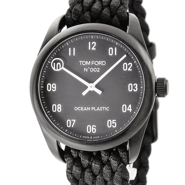 腕時計 トムフォード TOM FORD N.002 オーシャンプラスチック タイムピース TF0120209878 クオーツ メンズ 未使用 黒