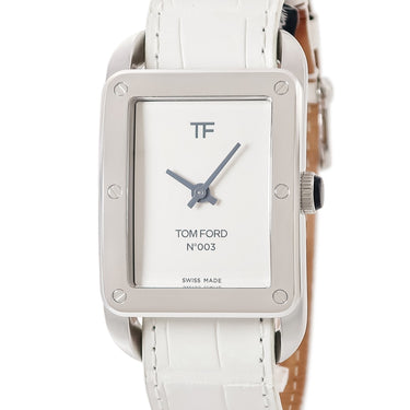 腕時計 トムフォード TOM FORD N.003 ポリッシュドSS ホワイトダイアル TF0120244379 クオーツ メンズ 未使用 白