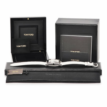 腕時計 トムフォード TOM FORD N.003 ポリッシュドSS ホワイトダイアル TF0120244379 クオーツ メンズ 未使用 白