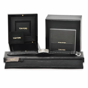 腕時計 トムフォード TOM FORD N.003 ブラックPVD ブラッシュドベゼル TF0120256685 クオーツ メンズ 未使用 アンスラサイト