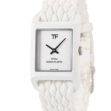 腕時計 トムフォード TOM FORD N.004 オーシャンプラスチック タイムピース TF0120249879 クオーツ メンズ レディース 未使用 白