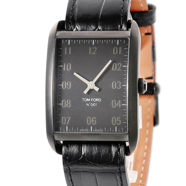 腕時計 トムフォード TOM FORD N.001 ブラックDLC TF0120144384 クオーツ メンズ 未使用 黒 ブラックダイアル