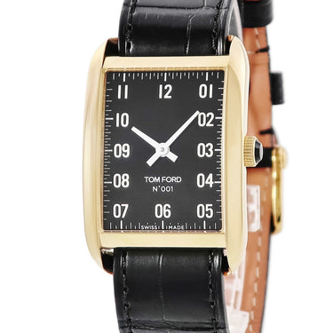 腕時計 トムフォード TOM FORD N.001 TFT00101107 クオーツ メンズ 未使用 K18YG無垢 イエローゴールド ブラック 黒