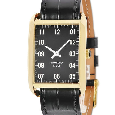 腕時計 トムフォード TOM FORD N.001 TFT00101208 クオーツ メンズ 未使用 K18YG無垢 イエローゴールド ブラック 黒