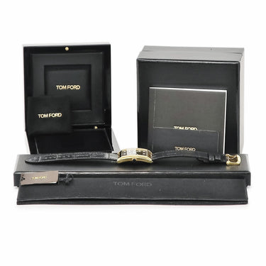 腕時計 トムフォード TOM FORD N.001 TFT00101208 クオーツ メンズ 未使用 K18YG無垢 イエローゴールド ブラック 黒