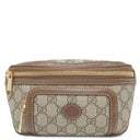 グッチ GUCCI インターロッキング G ベルトバッグ 682933 ベージュ×ブラウン GGスプリームキャンバス レザー ボディバッグ ゴールド金具 茶