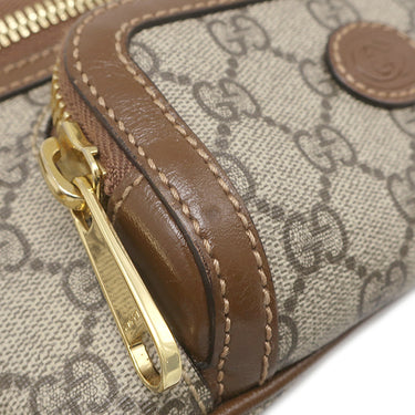 グッチ GUCCI インターロッキング G ベルトバッグ 682933 ベージュ×ブラウン GGスプリームキャンバス レザー ボディバッグ ゴールド金具 茶