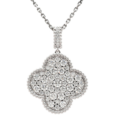 ヴァンクリーフアーペル Van Cleef & Arpels マジック アルハンブラ ダイヤ VCARO49O00 ホワイトゴールド K18WG ダイヤモンド ネックレス ロング ペンダント 750 18K WG