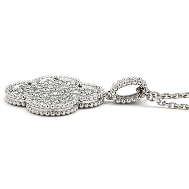 ヴァンクリーフアーペル Van Cleef & Arpels マジック アルハンブラ ダイヤ VCARO49O00 ホワイトゴールド K18WG ダイヤモンド ネックレス ロング ペンダント 750 18K WG