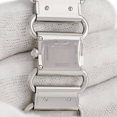 腕時計 エルメス HERMES クリクティ スモール ヒマラヤ LL1.297 クオーツ レディース K18WG無垢 純正ダイヤ スクエア