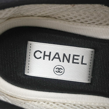 シャネル CHANEL マトラッセ柄 ソール G45331 ライトピンク×ブラック スウェード ＃36 スニーカー ゴールド金具 ココマーク ロゴ ローカット