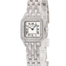 腕時計 カルティエ Cartier パンテール SM W25016F3 クオーツ レディース OH済 K18WG無垢 アイボリー スクエア ダイヤモンド