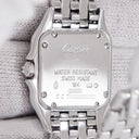 腕時計 カルティエ Cartier パンテール SM W25016F3 クオーツ レディース OH済 K18WG無垢 アイボリー スクエア ダイヤモンド