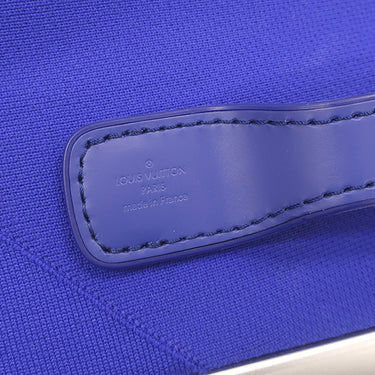 ルイヴィトン LOUIS VUITTON ホライゾン ソフト 4R55 M20244 ブルー×オレンジ ニット キャリーバッグ マットシルバー金具 スーツケース 青 4輪