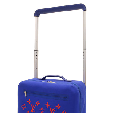 ルイヴィトン LOUIS VUITTON ホライゾン ソフト 4R55 M20244 ブルー×オレンジ ニット キャリーバッグ マットシルバー金具 スーツケース 青 4輪