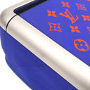 ルイヴィトン LOUIS VUITTON ホライゾン ソフト 4R55 M20244 ブルー×オレンジ ニット キャリーバッグ マットシルバー金具 スーツケース 青 4輪