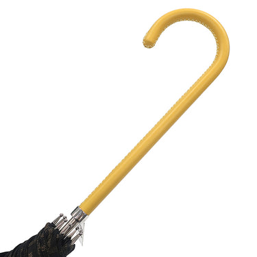 フェンディ FENDI ポケモン コラボ カイリュー 総柄 ブラウン×イエロー ナイロン レザー ポリアミド 傘 シルバー金具 茶 黄 ズッカ 雨傘 アンブレラ Pokemon