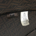 フェンディ FENDI ポケモン コラボ カイリュー 総柄 ブラウン×イエロー ナイロン レザー ポリアミド 傘 シルバー金具 茶 黄 ズッカ 雨傘 アンブレラ Pokemon