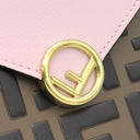 フェンディ FENDI バスタ ミディアム 8N0151 ピンク×ブラウン レザー ポーチ 茶 ズッカ柄 FF フラットポーチ