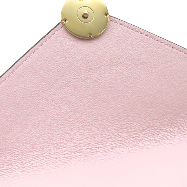 フェンディ FENDI バスタ ミディアム 8N0151 ピンク×ブラウン レザー