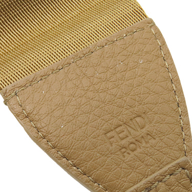 フェンディ Fendi ストラップユー ベージュ ファブリック レザー ショルダーストラップ シルバー金具 ズッカ柄