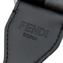 フェンディ FENDI ストラップユー ブラック×グレー キャンバス レザー ショルダーストラップ シルバー金具 バイカラー ロゴ ズッカ