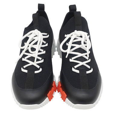 エルメス HERMES リフト LIFT H252003Z ブラック ニット カーフ #37 スニーカー 黒 白 スリッポン