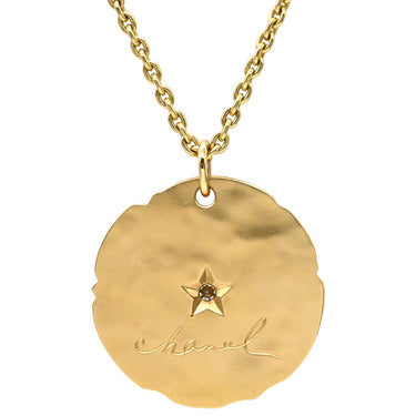 シャネル CHANEL タリスマン メダル ペンダント J13584 イエローゴールド K18YG ダイヤモンド ネックレス TALISMANS Au750 18K 2P 2石 ダイヤ