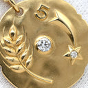 シャネル CHANEL タリスマン メダル ペンダント J13584 イエローゴールド K18YG ダイヤモンド ネックレス TALISMANS Au750 18K 2P 2石 ダイヤ
