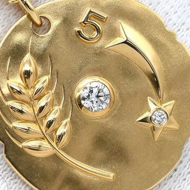 シャネル CHANEL タリスマン メダル ペンダント J13584 イエローゴールド K18YG ダイヤモンド ネックレス TALISMANS Au750 18K 2P 2石 ダイヤ