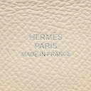 エルメス HERMES カルヴィ ナタ ヴォーエプソン カードケース シルバー金具 アイボリー 二つ折り
