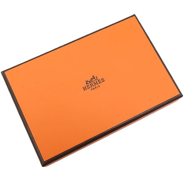 エルメス HERMES カルヴィ ナタ ヴォーエプソン カードケース シルバー金具 アイボリー 二つ折り