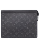 ルイヴィトン LOUIS VUITTON ポシェット ヴォワヤージュ MM M61692 モノグラムエクリプス レザー モノグラムエクリプスキャンバス クラッチバッグ シルバー金具 グレー セカンドバッグ